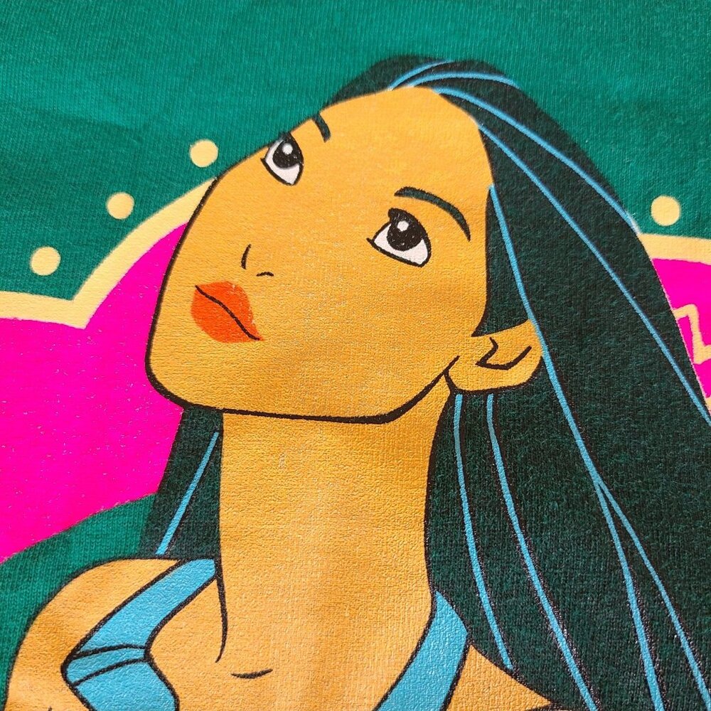 Disney Pocahontas Vintage Graphic T-Shirt Single Stitch Women's 100% Cotton - Picture 4 of 9